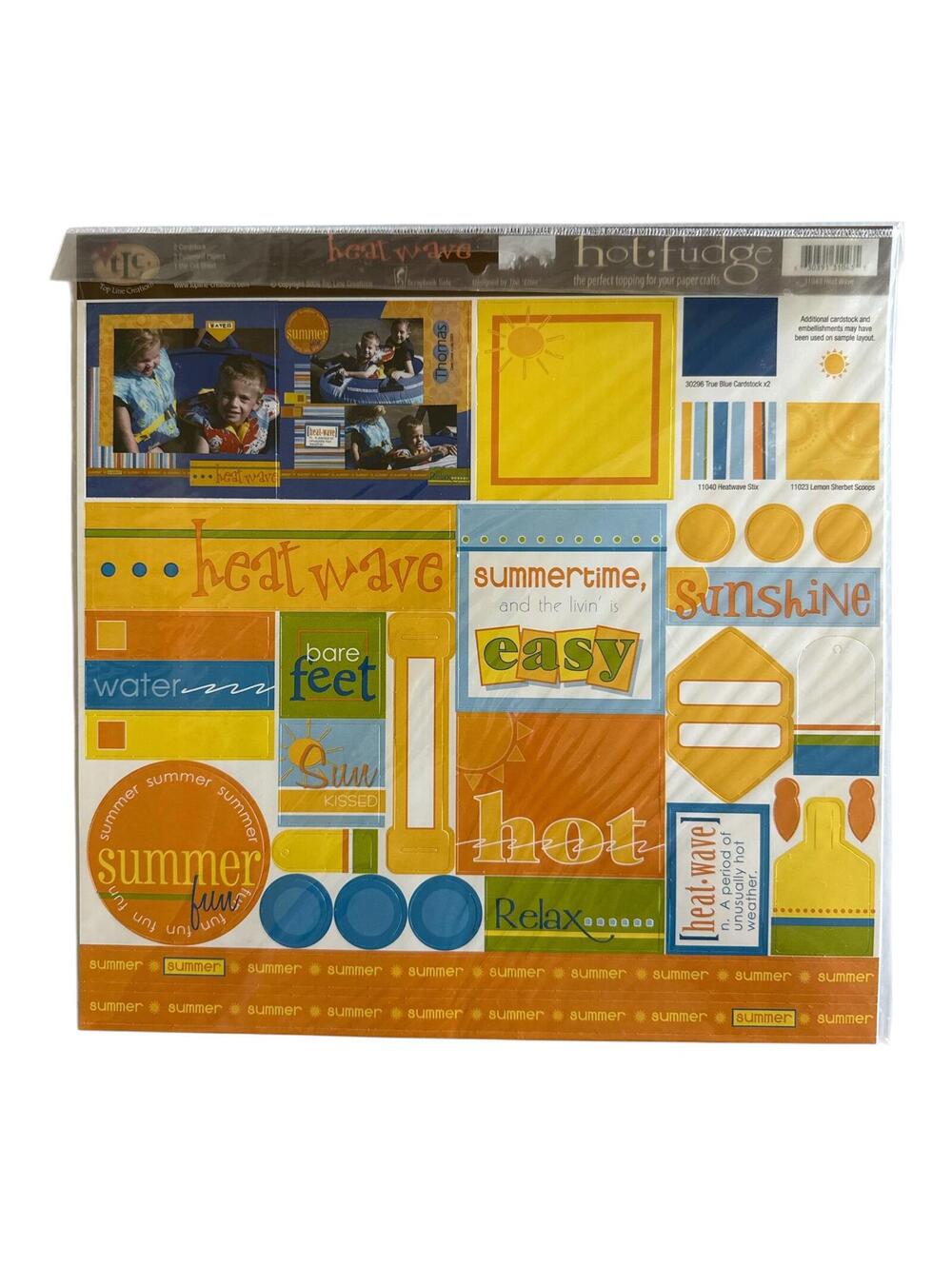 TLC 2006 Hot Fudge Heat Wave Summer Scrapbook Paper Pack New